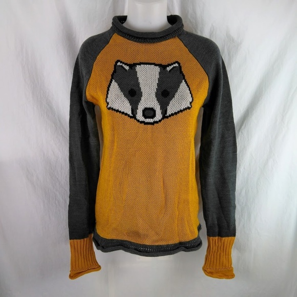 Elhoffer Design Sweaters - Elhoffer Design Badger Sweater Hufflepuff Potter